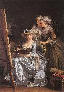 Labille-Guiard, Adelaide Self-Portrait with Two Pupils Spain oil painting artist